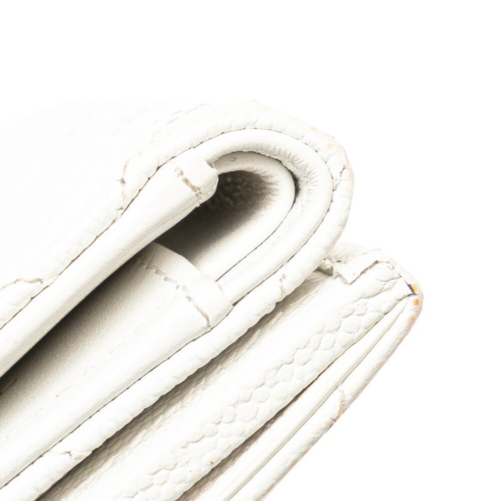 CHANEL Authentic White Caviar Leather Logo Wallet - Picture 5 of 13